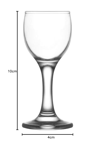 LAV 6X Clear 55ml Misket Sherry Glasses - Small Port Brandy Vodka Liqueur Dessert Wine Drinking Shot Glass Set with Stem - Image 5