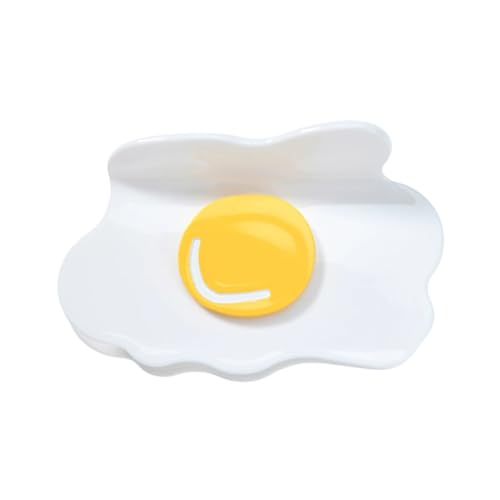 Novelty Poached Egg Hair Clip,Cute Acetate Claw Clips,Egg Hair Clips for Women