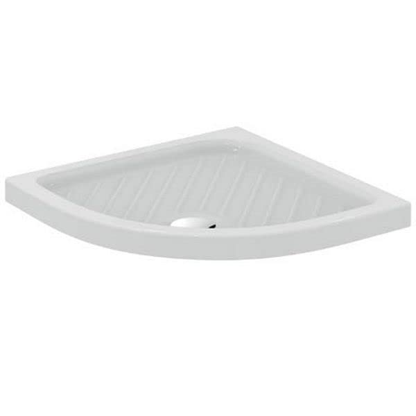 Piatto doccia angolare 80x80 cm in ceramica Bianco lucido serie Atlanta - Bianco