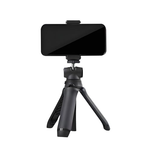 VBESTLIFE Mini Trípode de Cámara Extensible y Palo Selfie, Plegable de 4 Secciones con Zapata Fría Giratoria de 360° y Rosca de 1/4', Portátil para Teléfonos Inteligentes Vlogging
