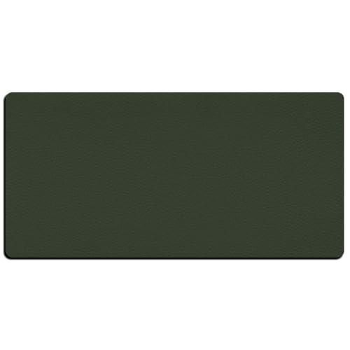 Non-Slip Desk Pad, Waterproof PVC Leather Desk Blotter, Large Mouse Pad, Easy Clean Table Protector, Laptop Desk Writing Mat for Office Work/Home/Decor (Dark Green, 80 * 40)