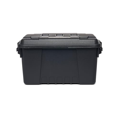 PLANO Sportsman's Trunk - Small 53ltr,Black, Military-Grade Storage Box with Lid, Heavy Duty, Large, Camping & Army Storage Trunks, Perfect for Hunting, Paintball, Airsoft or Home Storage