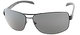 Protective case included Prada Sport 0PS54IS 1BO1A1 65 Occhiali da Sole, Nero (Black Rubber/Grey Polarized), Uomo