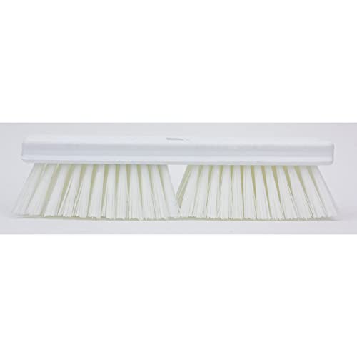 Image of SPARTA Plastic Floor Scrub Brush, Brush Head Only, Deck Brush with ACME Standard Thread Fitting for Deck, Industrial Kitchens, and Hospitals, 10 Inches, White, (Pack of 6)