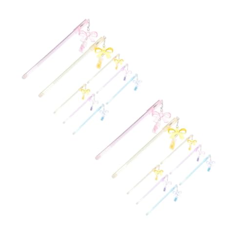 Stylos à signature à paillettes et nœud décoratif, fournitures scolaires créatives en lot de 16