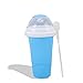 Slushie Maker Cup, Magic Quick Frozen Quick Smoothies Cup Riutilizzabile Cooling Cup Silicone Fai da Te Milk Shake Ice Cream Maker per Bambini e Famiglia Estate(Blu)