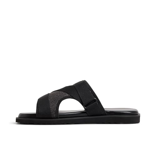 Image of Aldo DENIELS-IN004 Men Open Black Single Strap Sandals