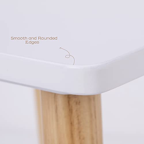 Utex Kids Table With 2 Chairs Set For Toddlers, Boys, Girls, 3 Piece Kiddy Table And Chairs Set, White #TOP3