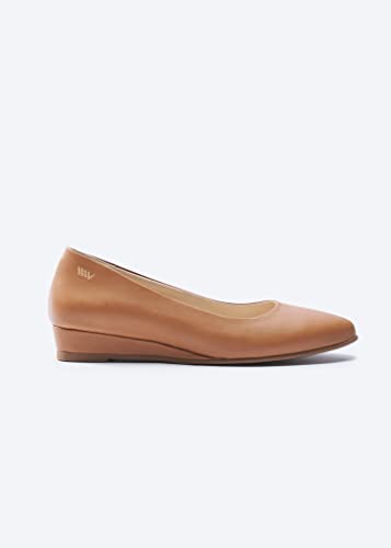 VISCATA Roma Women's Leather Flat, U-Cut Toe, Spain Handmade Casual Flat Comfortable Shoes with a Sturdy All Natural 1” Wedge. Made with Cushioned Leather Insole and Lined with Premium Leather3