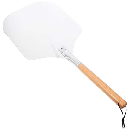 DECOMELODY Pala de Pizza Mango de Madera Desmontable, Aleación de Aluminio Pulida para Familias y Restaurantes Occidentales, Herramienta Precisa para Hornear