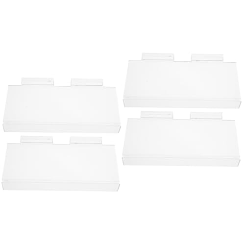 HOOTNEE 2sets Shoe Display Case Wall Shoe Rack Slat Wall Shelves Retail Store Shelves 2pcs*2