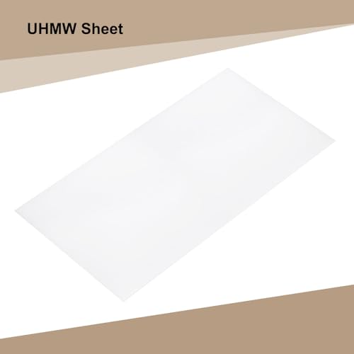 Image of MECCANIXITY UHMW Sheets, Hard Ultra High Molecular Weight Polyethylene Sheets Plastic Sheet, 22 inch x 48 inch x 1 /8, White