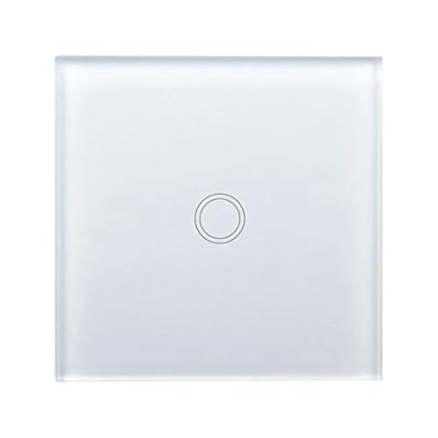 Interruptor de Luz Haobing con Indicador LED UK/EU Pantalla Táctil de Vidrio Cover