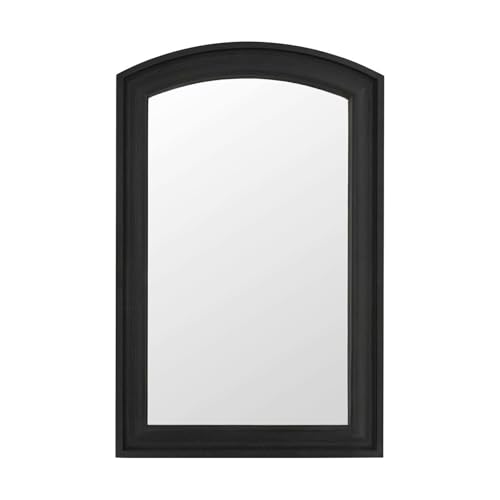 Loberon Ashwyn Miroir - Cadre en Bois de Paulownia - Forme Classique en Arc, Gris Vieilli