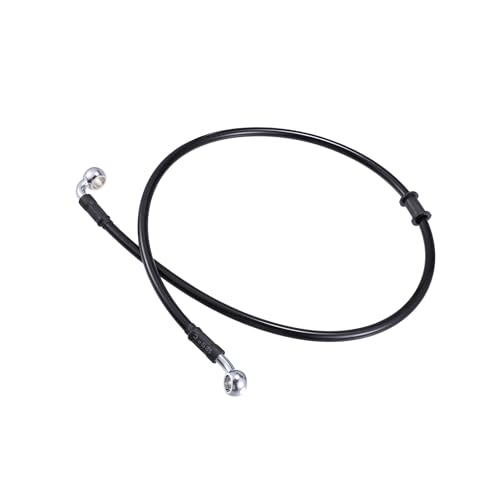 Motoforti 80cm AN3 M10 Car Hydraulic Brake Line Oil Hose Pipe Fitting 28° 90° Stainless Steel for Car Motorcycle Dirt Racing Bike Black Long-lasting