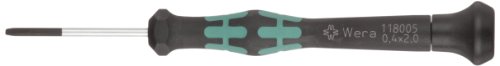 Image of Wera 05118005002 Kraftform Micro 2035 Slotted Electronics Precision Screwdriver, 2mm Head, 40mm Blade Length