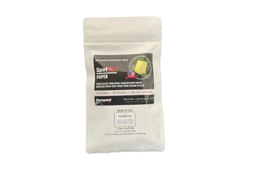SpotOn Water Sensitive Paper (WSP) for Sprayer Calibration - One Pack of 2x3 Inch Paper - 25 Sheets per Pack - Reduce Waste and Ensure Consistent Application of Spray Droplets - Assess Spray Coverage