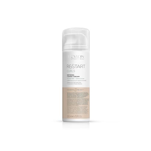 REVLON PROFESSIONAL RE/START CURLS Crema de Definición y Cuidado para Rizos, con Protector Térmico para el Pelo, Sin Aclarado, Define y Suaviza los Rizos, con Aceite de Jojoba, 150ml