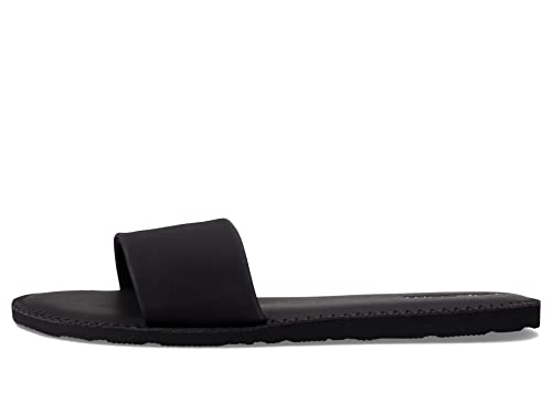 Image of Volcom Women's Simple Slide Sandals - Cushioned Synthetic Leather Strap Slides With Padded Footbed