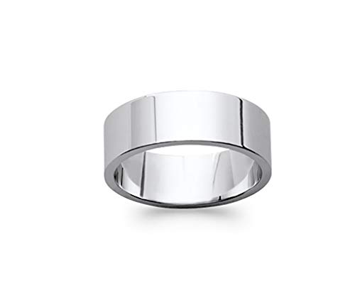 Anneau alliance argent 925 Tata Gisèle bague lisse 7 mm idéale au quotidien avec pochette