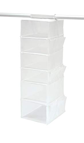 Towa Sangyo 85695 MSC Storage Rack, 6 Tiers, Hanging Storage, Closet, White, for Clothes and Accessories