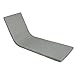 MERCURY TEXTIL- Cojín para Tumbona Estampado o Liso de Exterior o Interior, Cómodo, Lavable, Desenfundadle y Elegante. Ideal para Jardín, Piscina, Playa, Terraza y Balcón. (180x50cm, Gris)