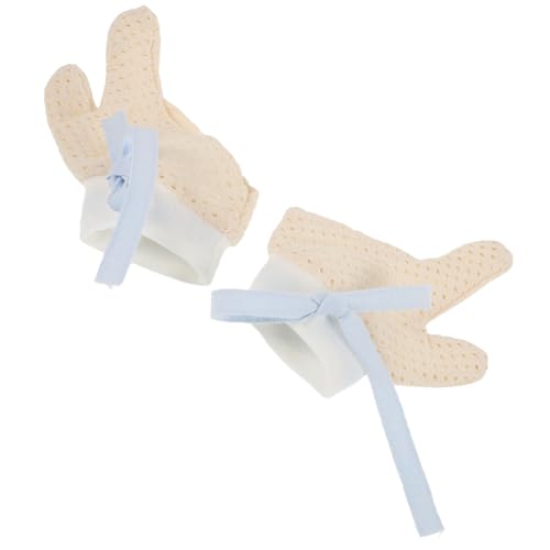 Yardwe Anti-Sucking Thumb Gloves for Babies 1 Pair Soft Infant Mittens Thumb Guard for Newborns Prevent Finger Sucking for Boys and Girls Fabric