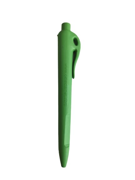 Detektierbarer Kugelschreiber, robust, einziehbare Mine mit Clip - detectable retractable pen (20 Stück, Grün)