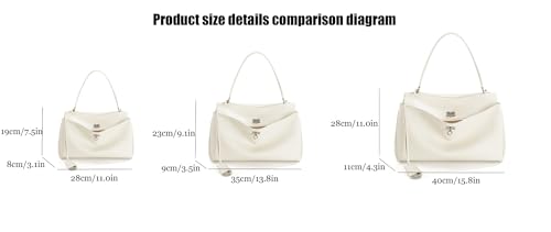 Genuine Leather Women's Shoulder Bag,Fashion Travel Bag, Retro Large Crossbody Travel Work Bag Purse2