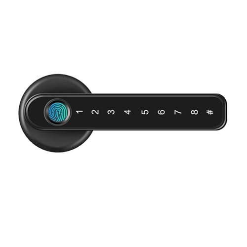 cerradura inteligente, Cerradura de puerta de huella dactilar de súper seguridad, teclado biométrico inteligente de entrada sin llave, cerradura de manija de palanca de contraseña, cerradura eléctrica