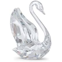 Swarovski Iconic Signum Swan Decoration Piece, Small, Clear Swarovski Crystals, Part of The Swarovski Iconic Swan Collection