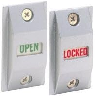 CRL Aluminum Finish Lock Indicator Set Slide Down = "LOCKED"