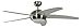 Ventilateur de plafond Réversible Melton Nickel 132 cm avec Eclairage et Télécommande, Pâle Blanc