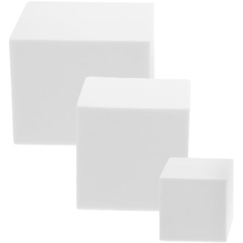Cubi Geometrici in Schiuma Semplice 3 Pezzi Cubi Per Posa Fotografica Per Studio Fotografico Di Gioielli E Trucco