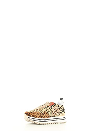 Sneakers Scarpe Sneaker Liu-Jo Maxi Wonder in Pelle Cavallino Leopard DS22LJ13 BA2051PX008