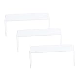 ULTECHNOVO 3Piezas Soporte De Exhibición De Acrílico Para Zapatos y Cosméticos Estante Transparente Para Organización y Exhibición Tiendas