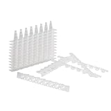 CryoKing 1250 Stück PCR Röhrchen, 0,1ml PCR Tube, PCR Tube Strip Mit Flache Kappen, Konisch Bottom 8 Tube Strip, Transparent