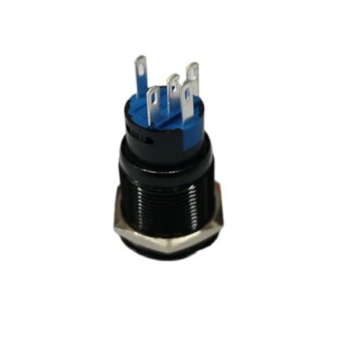 Interruptor de botón pulsador de aluminio de 19mm y 24V con anillo LED 3