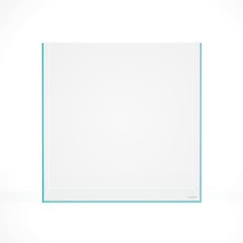 Image of LANDEN 31 Gallon Cube Rimless Low Iron Aquarium Fish Tank,19.7 inch L x 19.7 inch W x 19.7 inch H (50cm x 50cm x50cm) 8mm Thickness with Nano Foam Leveling Mat Included