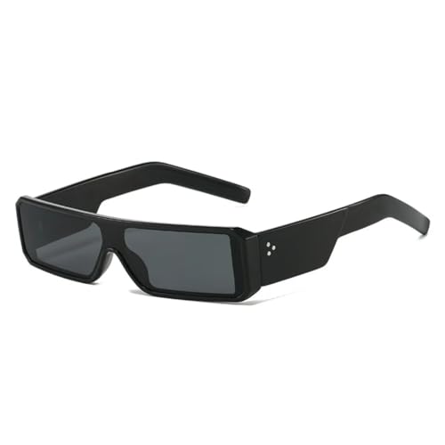 Lunettes de soleil rectangulaires verre monobloc UV400 pour homme et femme