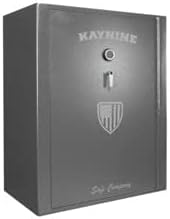 The OG 1/4″ 30x48x60 USA manufactured from one piece of steel eliminating soft spots and seams Hand crafted bolts on all sides Custom relocking system Anti theft Cabinet safe Wall safe Digital keypad by KAYNINE Safes (Top Shelf, Full Rifle Rack, Purple)