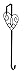 Village Wrought Iron WRE-B-110 Heart Wreath Hanger