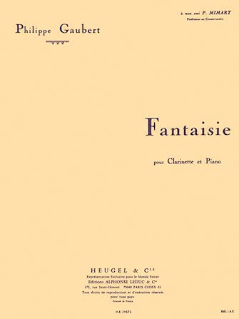 Gaubert: Philippe - Fantaisie Pour Clarinette Et Piano      Paperback – January 1, 2014