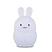 Produktbild Nachtlicht Bär Kaninchen Musik Lampe Wireless Bluetooth Lautsprecher 9 Farben Led Nachtlicht Usb Wiederaufladbare Silikon Bunny Schlafzimmer Nachttischlampe *
