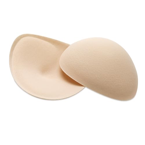 Sibba 1Paar BH-Einlagen Einsätze BH Insert Pads Push up Bra Dreieckige BH Polsterung Einlagen Wiederverwendbar Atmungsaktive Herausnehmbare Brustvergrößerer für Sport BH Bikini Tops Bademode Hautfarbe