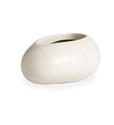 Vasart Seixos Vaso de Flores, Antique Branco, 21x16cm, 1 Unidad