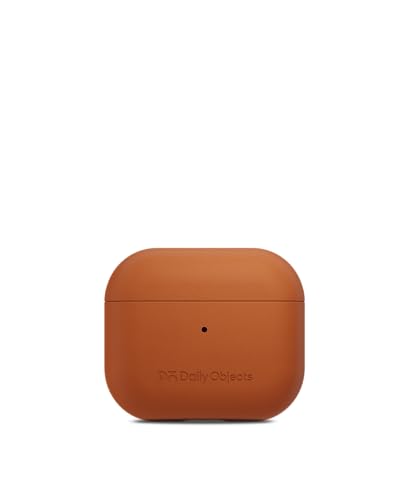 Image of Dailyobject Leatherite AirPods Case Cover Compatible with Apple AirPods 4 | Durable Leatherite Material | Shock Resistant & Lightweight | Compatible Wireless Charging | Stylish Design - (Tan)