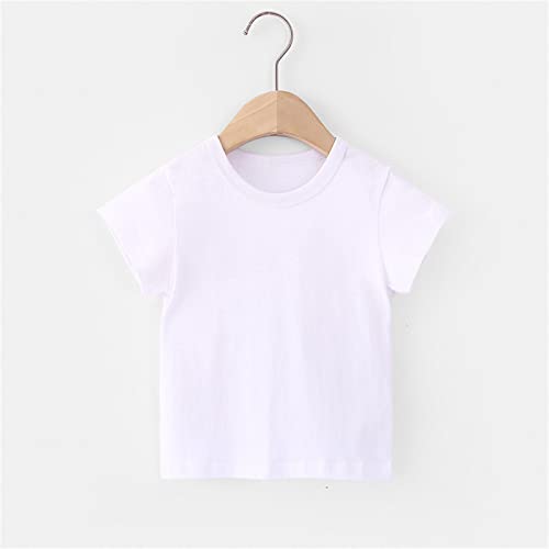 Girls Short Sleeve T Shirts Kids Soft Cotton Summer Blouse Toddler Boys Girls Shirts Basic Crewneck Tee Tops Comfort2