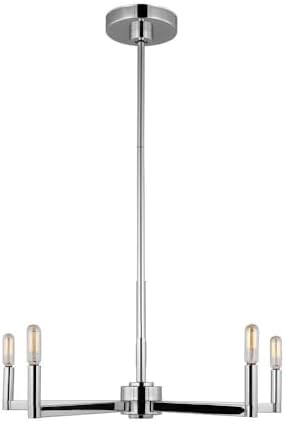 Generation Lighting 3164205-05 Fullton Chandelier, 5-Light 300 Total Watts, Chrome