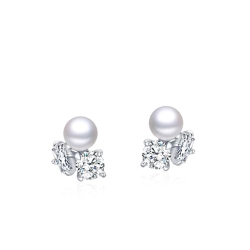 Bijoux cadeau pour anniversaire boucles d'oreilles perle argent 925